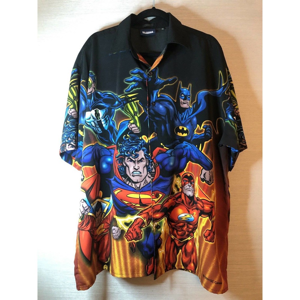 VINTAGE STYLE JUSTICE LEAGUE Dc Comics Shirt XL